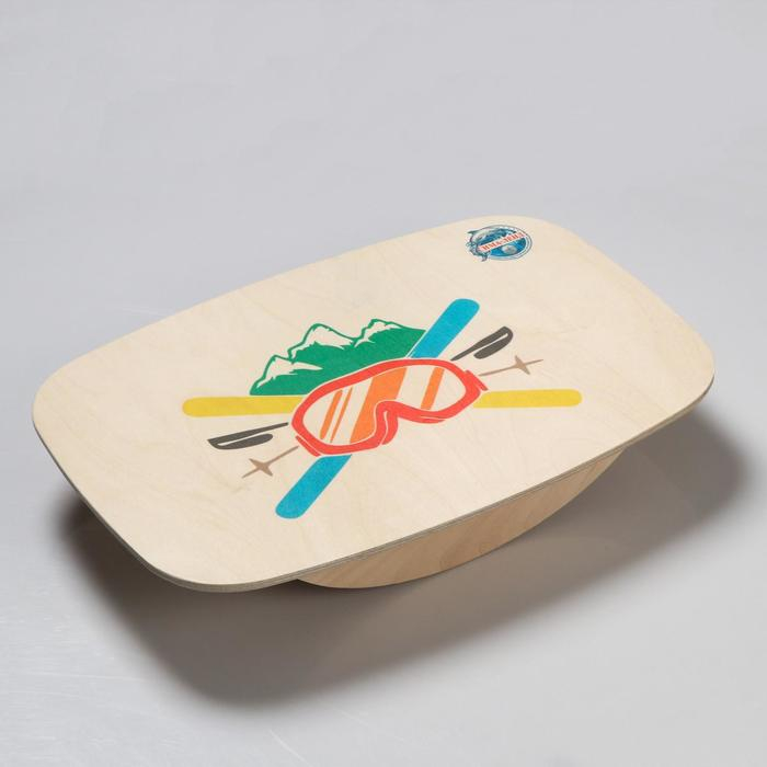 Доска балансировочная балансборд малая  Доска балансировочная балансборд малая "Горнолыжник",50×33х0,9 см