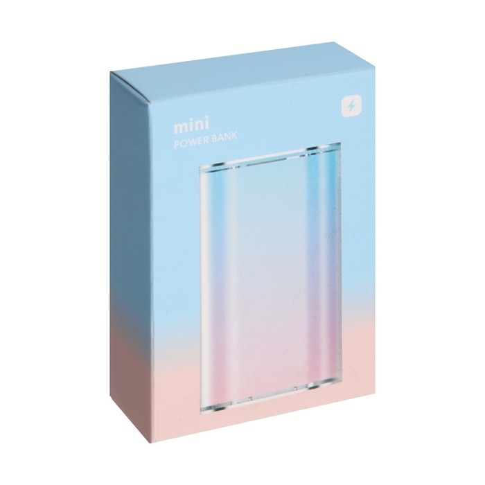 Внешний аккумулятор Y213, 10000 мАч, USB, Type-C, 2 А, сине-розовый Внешний аккумулятор Y213, 10000 мАч, USB, Type-C, 2 А, сине-розовый