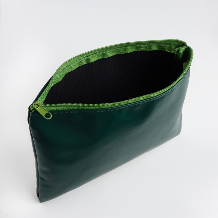 Косметичка на молнии, цвет зелёный Косметичка на молнии, цвет зелёный