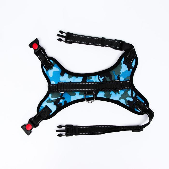 Шлейка К7 мягкая светоотражающая, размер L, ОГ 64-86 см, вес 18- 27,5 кг, голубая хаки Шлейка К7 мягкая светоотражающая, размер L, ОГ 64-86 см, вес 18- 27,5 кг, голубая хаки