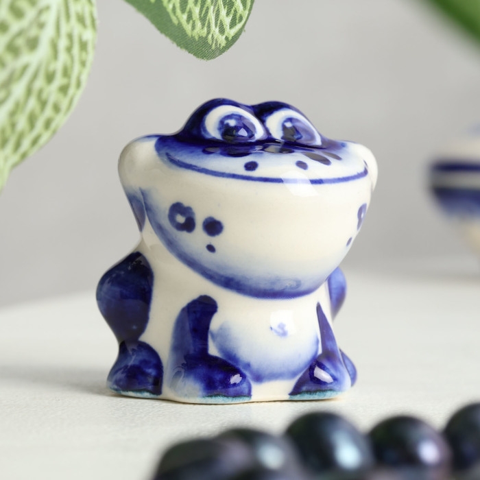 Сувенир «Лягушка», 4,5 см, гжель Сувенир «Лягушка», 4,5 см, гжель