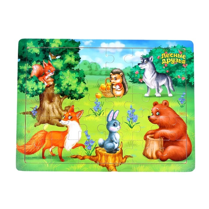 Пазл большой «Лесные друзья», 30 элементов Пазл большой «Лесные друзья», 30 элементов