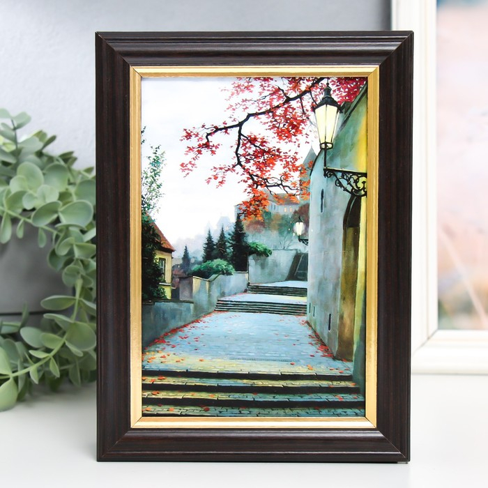 Ключница Ключница "Улочки Праги" венге 15х21