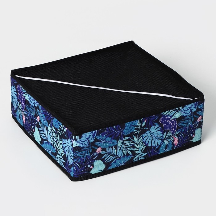 Органайзер для хранения белья Доляна «Тропики», 16 ячеек, 27×25×10 см, цвет синий Органайзер для хранения белья Доляна «Тропики», 16 ячеек, 27×25×10 см, цвет синий