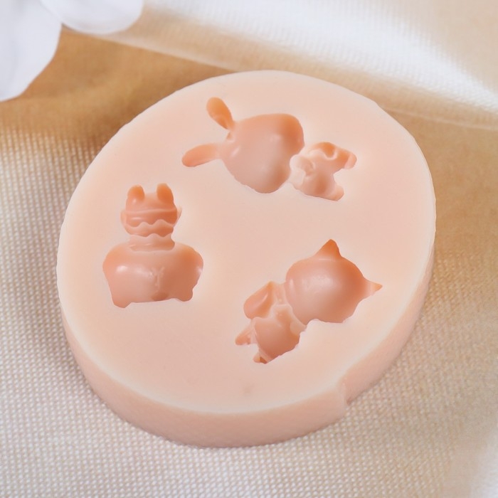 Молд силиконовый Молд силиконовый "Животные" 2,7х1,5х1; 2,5х1,7х1; 2,8х1,7х1 см