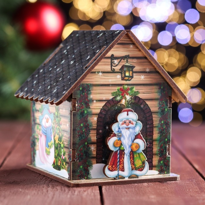 Новогодний домик-копилка Новогодний домик-копилка "Домик", 10х10х11 см, микс