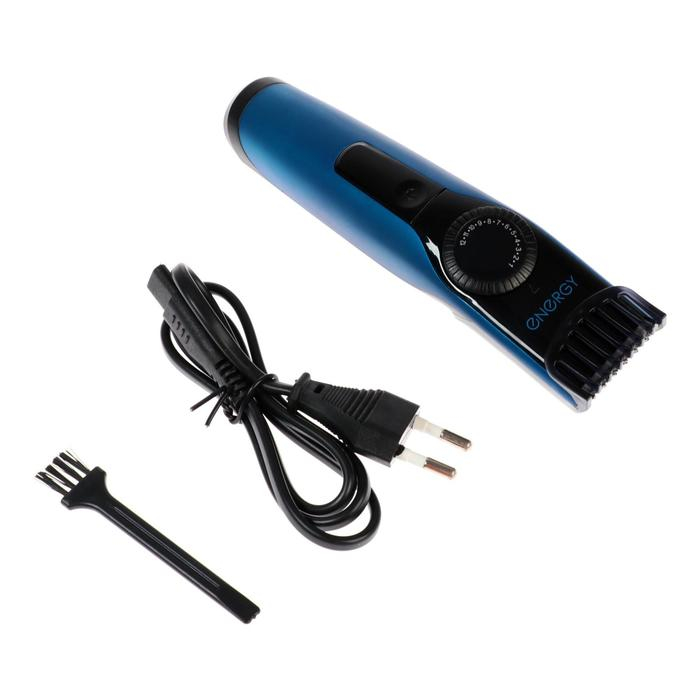 Машинка для стрижки ENERGY EN-742S, 3 Вт, 1 насадка, 1-12 мм, сталь, АКБ, синяя Машинка для стрижки ENERGY EN-742S, 3 Вт, 1 насадка, 1-12 мм, сталь, АКБ, синяя