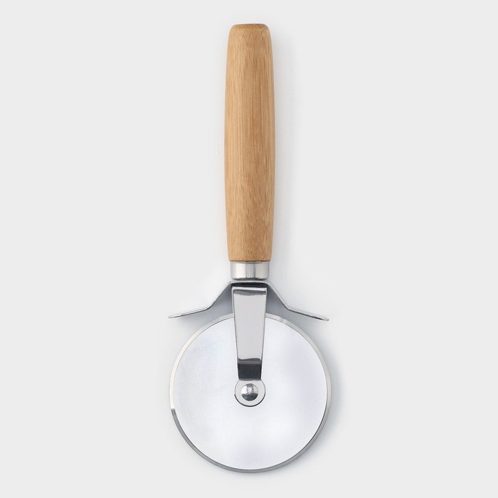 Доска для подачи пиццы Доляна, d=32 см, в комплекте с ножом, бамбук, нержавеющая сталь Доска для подачи пиццы Доляна, d=32 см, в комплекте с ножом, бамбук, нержавеющая сталь