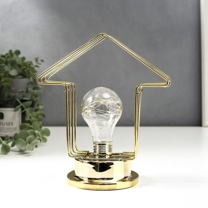 Ночник лофт 16459/1 LED от батареек 3хАА золото 10х10х20 см RISALUX Ночник лофт 16459/1 LED от батареек 3хАА золото 10х10х20 см RISALUX