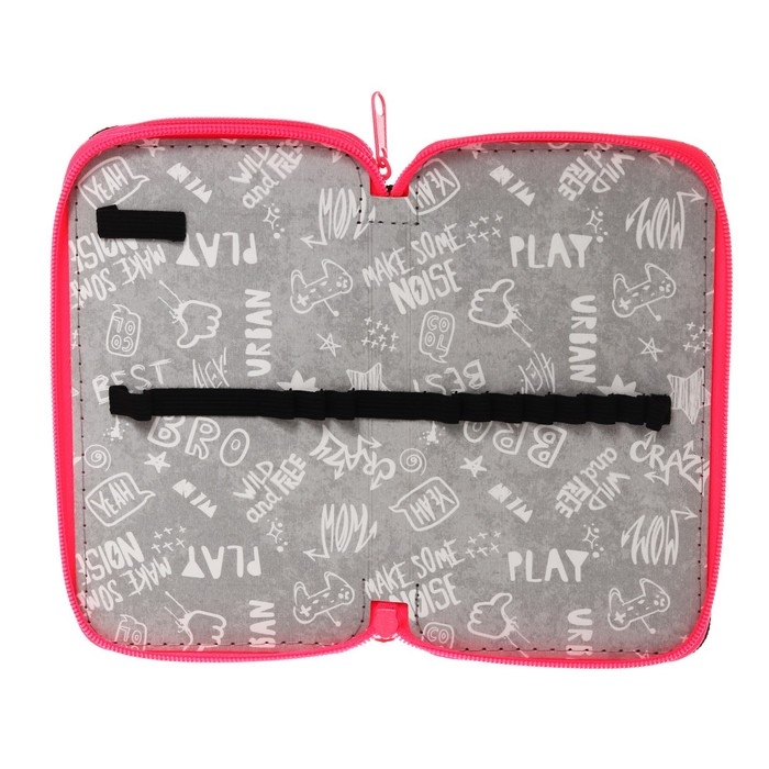 Пенал 2 секции 110*190 ткань ПКТ 11-42 Пенал 2 секции 110*190 ткань ПКТ 11-42 "Чёрный-ярко-розовый" 56330