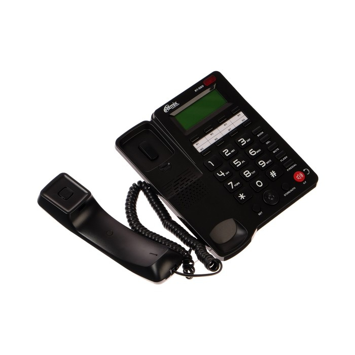 Проводной телефон Ritmix RT-550, дисплей, телефонная книга, однокнопочный набор, AUX, черный Проводной телефон Ritmix RT-550, дисплей, телефонная книга, однокнопочный набор, AUX, черный