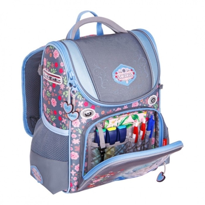 Ранец школьный Стандарт, раскаладной, 35 х 22 х 12 см, Across 191, наполнение: мешок, серый ACR22-191-9 Ранец школьный Стандарт, раскаладной, 35 х 22 х 12 см, Across 191, наполнение: мешок, серый ACR22-191-9