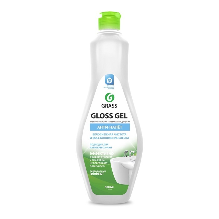 Чистящее средство Grass Gloss Gel, гель, для ванной комнаты, 500 мл Чистящее средство Grass Gloss Gel, гель, для ванной комнаты, 500 мл