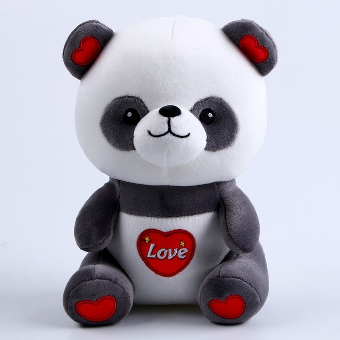 Мягкая игрушка «Панда», размер 22 см, цвет серо-белый