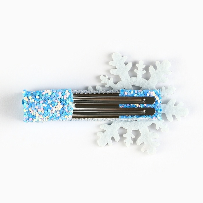 Заколка для волос новогодняя «Маленькой принцессе», на Новый год, снежинка, 15 х 5 см Заколка для волос новогодняя «Маленькой принцессе», на Новый год, снежинка, 15 х 5 см