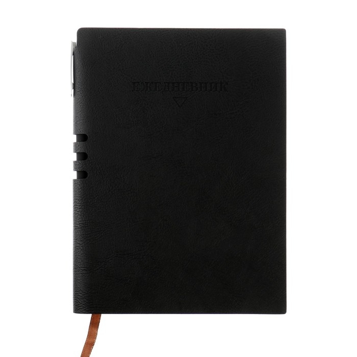 Ежедневник недатированный А5, 140 листов в клетку, с ручкой, обложка кожзам, МИКС Ежедневник недатированный А5, 140 листов в клетку, с ручкой, обложка кожзам, МИКС