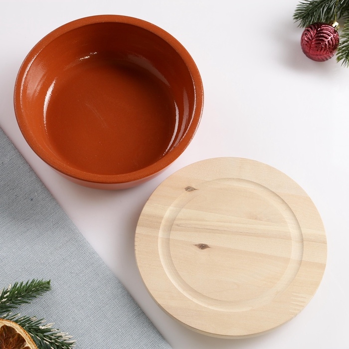 Набор для холодца  Набор для холодца "Новогодний" с разделочной доской, оранжевый, 0,6л