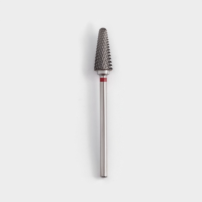 Фреза твердосплавная для маникюра «Конус», мелкая нарезка, 6 × 15 мм, в пластиковом футляре Фреза твердосплавная для маникюра «Конус», мелкая нарезка, 6 × 15 мм, в пластиковом футляре