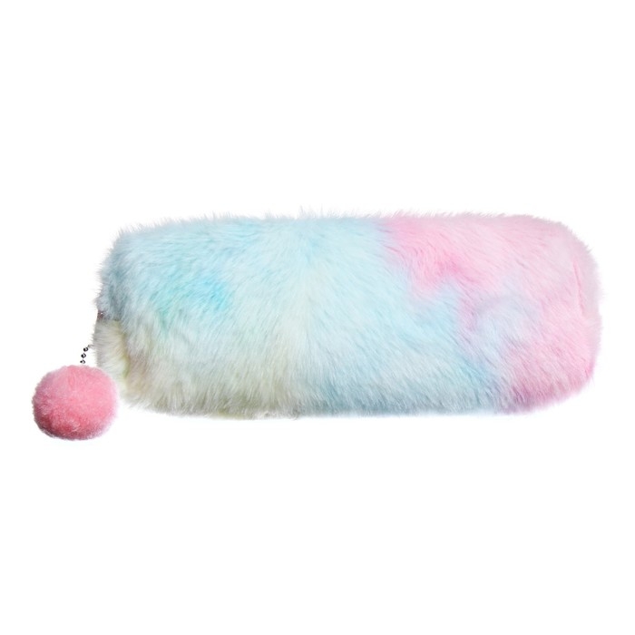 Пенал школьный меховой на молнии Calligrata Пенал школьный меховой на молнии Calligrata "Бамбошка", микс