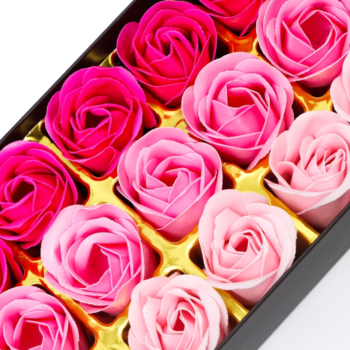 Мыльные розочки, цветные оттенки, набор 18 шт. Мыльные розочки, цветные оттенки, набор 18 шт.