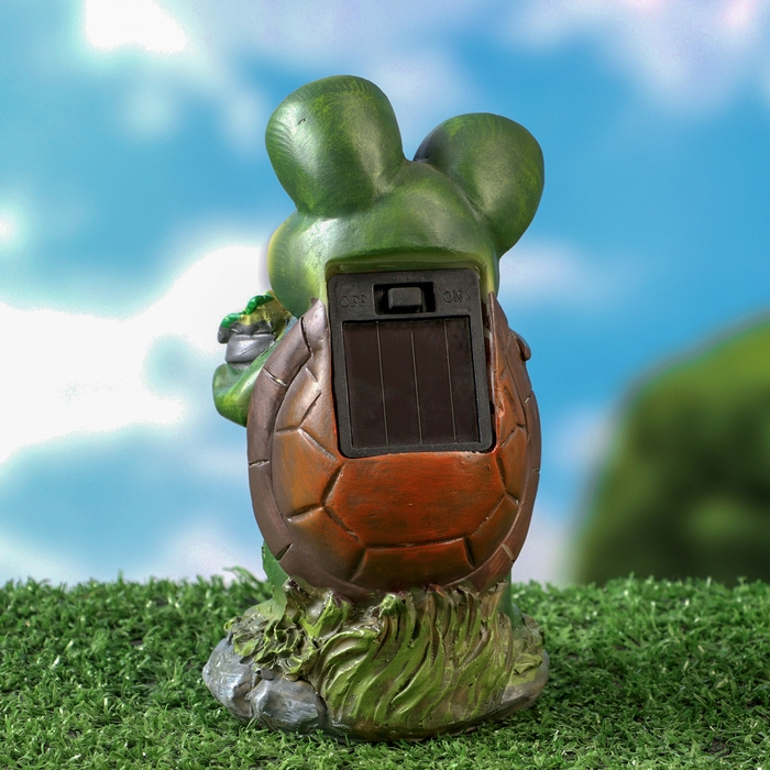 Садовый фонарь  Садовый фонарь "Лягушонок садовод" 7х8х15см