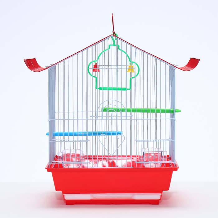 Клетка для птиц укомплектованная Bd-1/1d, 30 х 23 х 39 см, красная (фасовка 12 шт) Клетка для птиц укомплектованная Bd-1/1d, 30 х 23 х 39 см, красная (фасовка 12 шт)