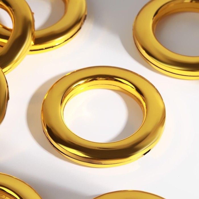 Люверсы для штор, d = 4,3/6,5 см, 10 шт, цвет золотой Люверсы для штор, d = 4,3/6,5 см, 10 шт, цвет золотой