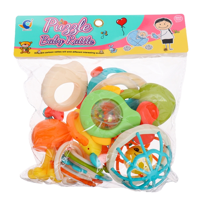 Набор погремушек с прорезывателями для зубов, 13 предметов Набор погремушек с прорезывателями для зубов, 13 предметов