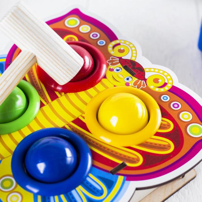 Стучалка-сортер «Бабочка», с молотком, МИКС Стучалка-сортер «Бабочка», с молотком, МИКС