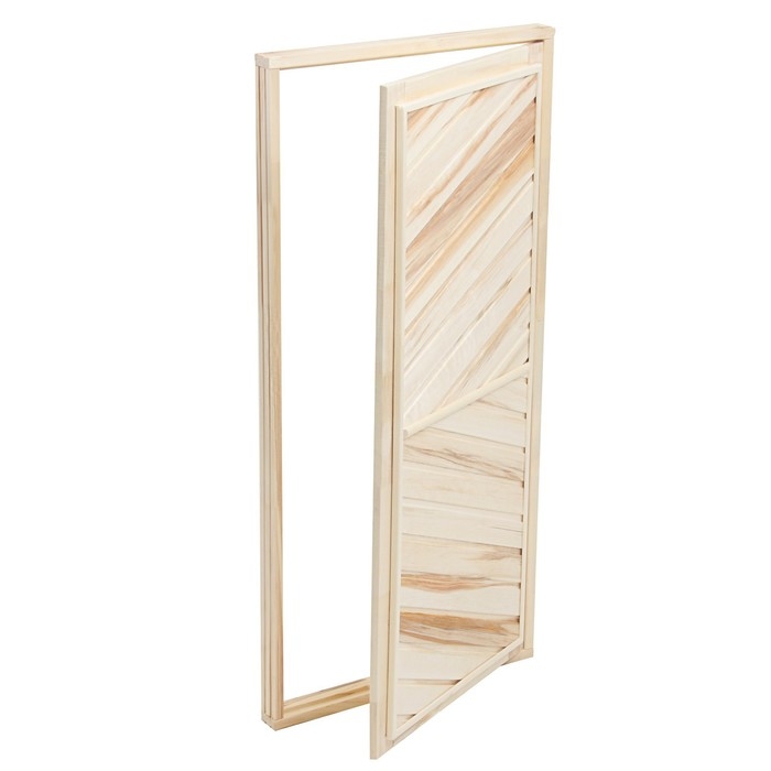 Дверь для бани и сауны, размер коробки 170х80 см, универсальная, липа Дверь для бани и сауны, размер коробки 170х80 см, универсальная, липа