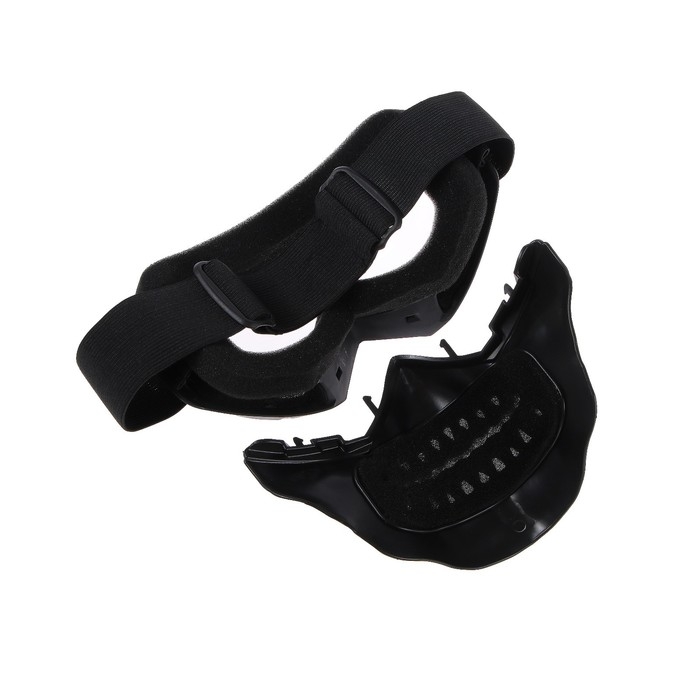 Очки-маска для езды на мототехнике, разборные, визор прозрачный, цвет черный Очки-маска для езды на мототехнике, разборные, визор прозрачный, цвет черный