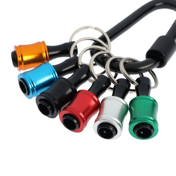 Держатель для бит ТУНДРА, крепление на карабин, без магнита, 1/4 Держатель для бит ТУНДРА, крепление на карабин, без магнита, 1/4", 6 шт.