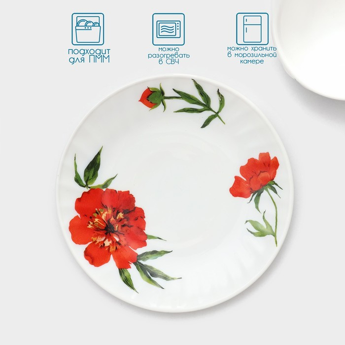 Сервиз столовый «Бархатная роза», 37 предметов, стеклокерамика Сервиз столовый «Бархатная роза», 37 предметов, стеклокерамика