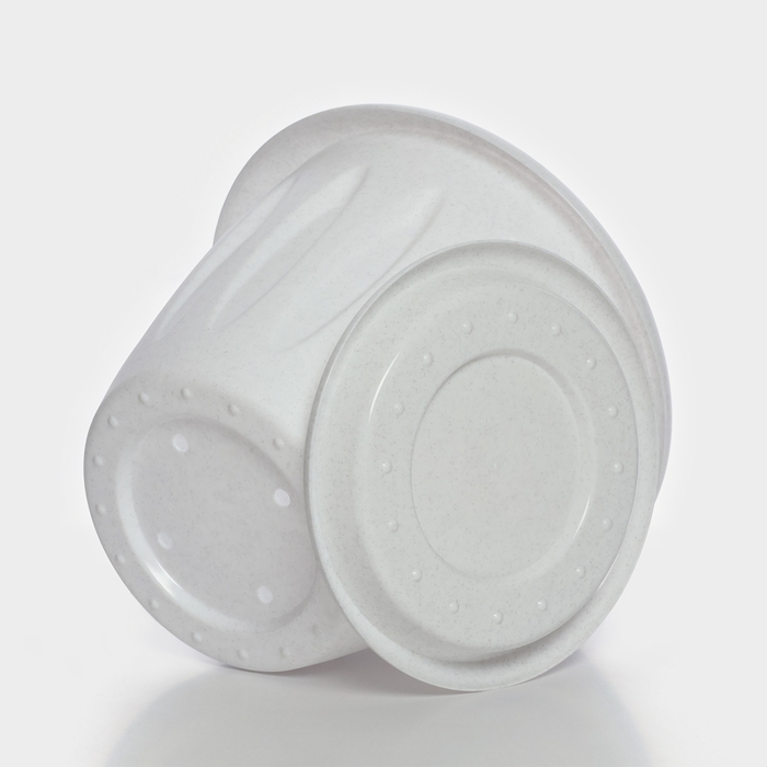 Горшок с поддоном «Фелиция», 3,6 л, цвет мраморный Горшок с поддоном «Фелиция», 3,6 л, цвет мраморный