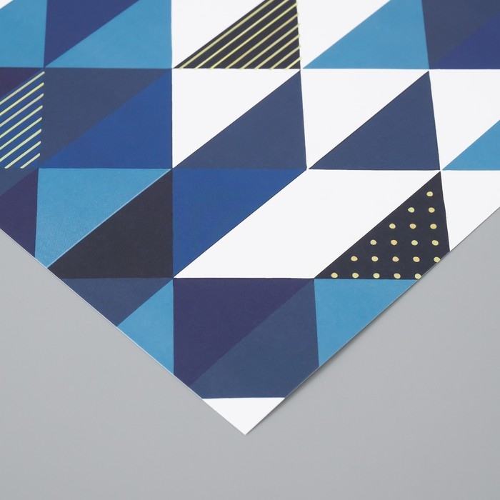 Бумага для скрапбукинга Бумага для скрапбукинга "Строгая геометрия" плотность 180 гр набор 5 шт 30,5х32 см