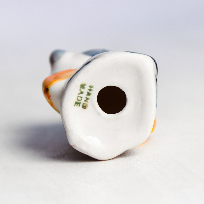 Сувенир «Кот с бантом», 3 см, цвет, гжель Сувенир «Кот с бантом», 3 см, цвет, гжель