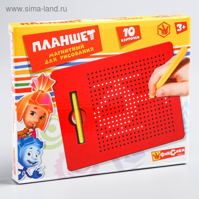 Планшет обучающий  Планшет обучающий "Магнитное рисование" ФИКСИКИ, 380 отверстий, 10 карточек
