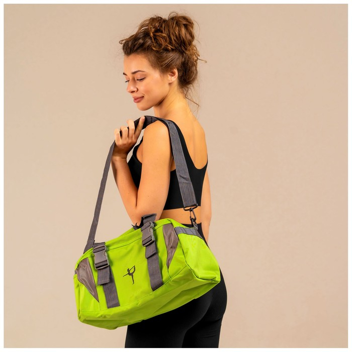 Сумка для йоги и гимнастики Sangh, 37х20х20 см, цвет зелёный Сумка для йоги и гимнастики Sangh, 37х20х20 см, цвет зелёный