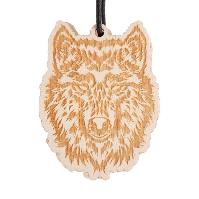 Подвеска автомобильная Grand Caratt Волк, дерево, войлок Подвеска автомобильная Grand Caratt Волк, дерево, войлок