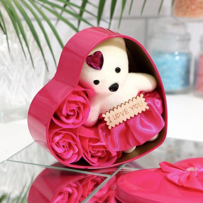 Мыльные розочки и медвежонок, набор Мыльные розочки и медвежонок, набор