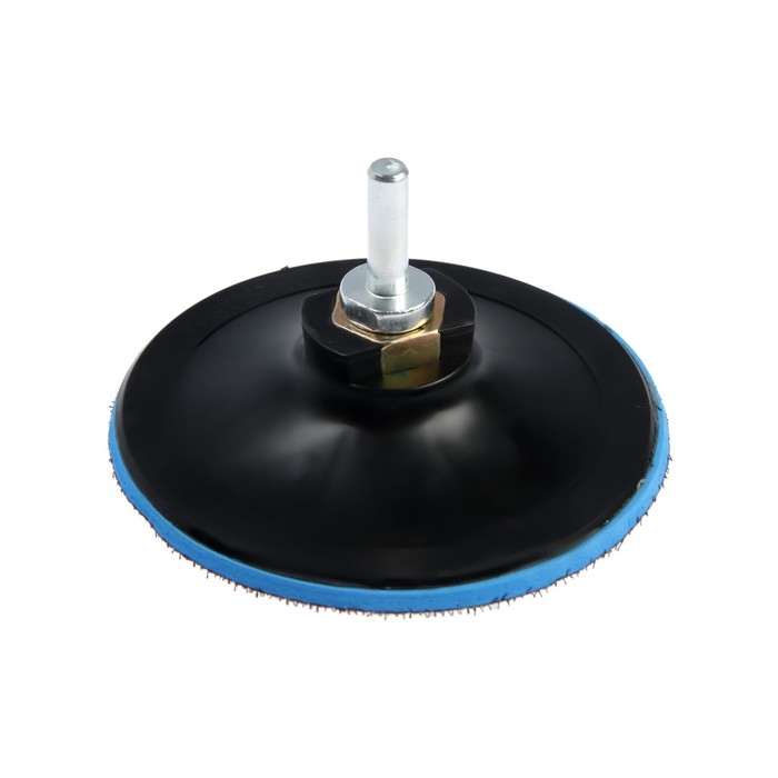 Насадка с липучкой для дрели и УШМ ТУНДРА, М14, с адаптером, твердая, 115 мм Насадка с липучкой для дрели и УШМ ТУНДРА, М14, с адаптером, твердая, 115 мм