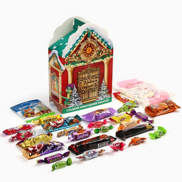 Сладкий подарок «Сказочный дом»: шоколадные конфеты с раскраской, 500 г. Сладкий подарок «Сказочный дом»: шоколадные конфеты с раскраской, 500 г.
