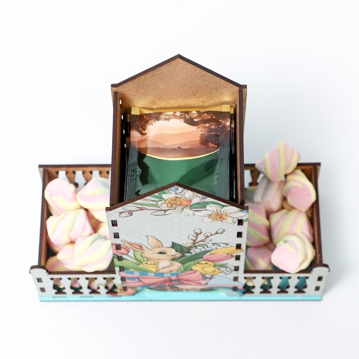 Чайный домик «Пасха», 20 х 20 х 8,6 см. Чайный домик «Пасха», 20 х 20 х 8,6 см.