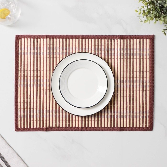 Салфетка сервировочная на стол «Кант», 44×30 см, цвет коричневый Салфетка сервировочная на стол «Кант», 44×30 см, цвет коричневый