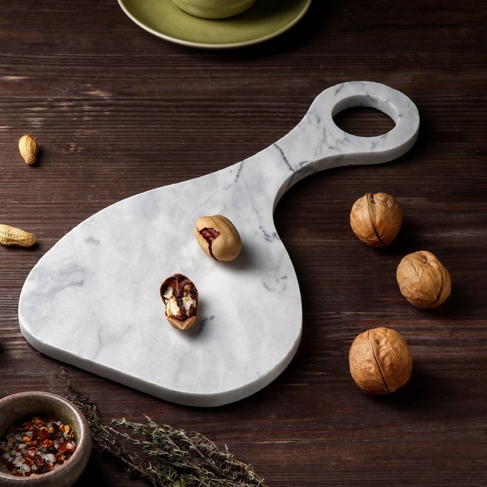 Блюдо для подачи Magistro Marble, 31,5×16 см, из мрамора Блюдо для подачи Magistro Marble, 31,5×16 см, из мрамора