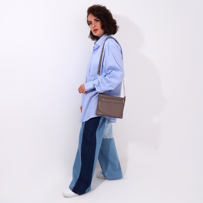 Сумка кросс-боди на молнии, цвет бежевый Сумка кросс-боди на молнии, цвет бежевый