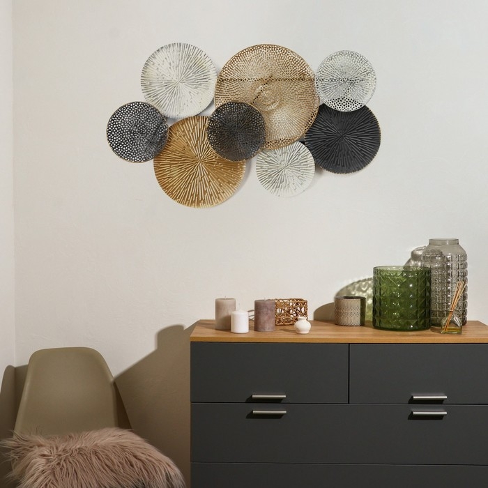 Декор настенный металл  Декор настенный металл "Золото инков" 97,5х10х45,5 см