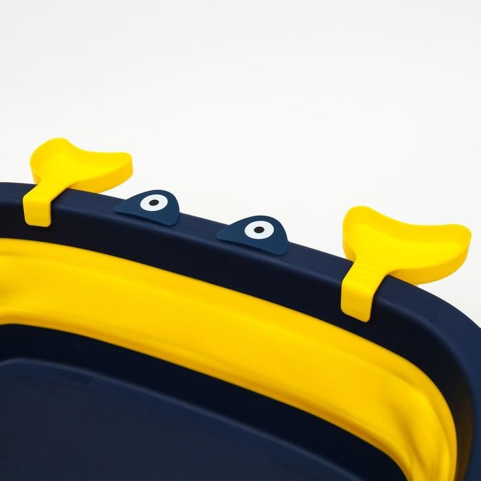 Ванночка детская складная со сливом, «Краб», 67 см., цвет синий/желтый Ванночка детская складная со сливом, «Краб», 67 см., цвет синий/желтый