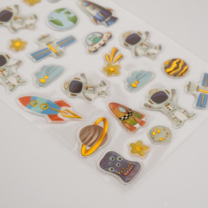 Наклейка пластик Наклейка пластик "Космос нас ждёт" 20х9 см