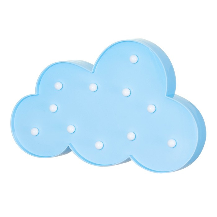 Ночник Ночник "Облачко" 11хLED батарейки 2хАА МИКС 29х3х18 см RISALUX